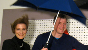 BID expedition 2011 Anne Marie Westra with Philip Hess of senz ° umbrellas BID expedition 2011 Anne Marie Westra with Philip Hess of senz ° umbrellas