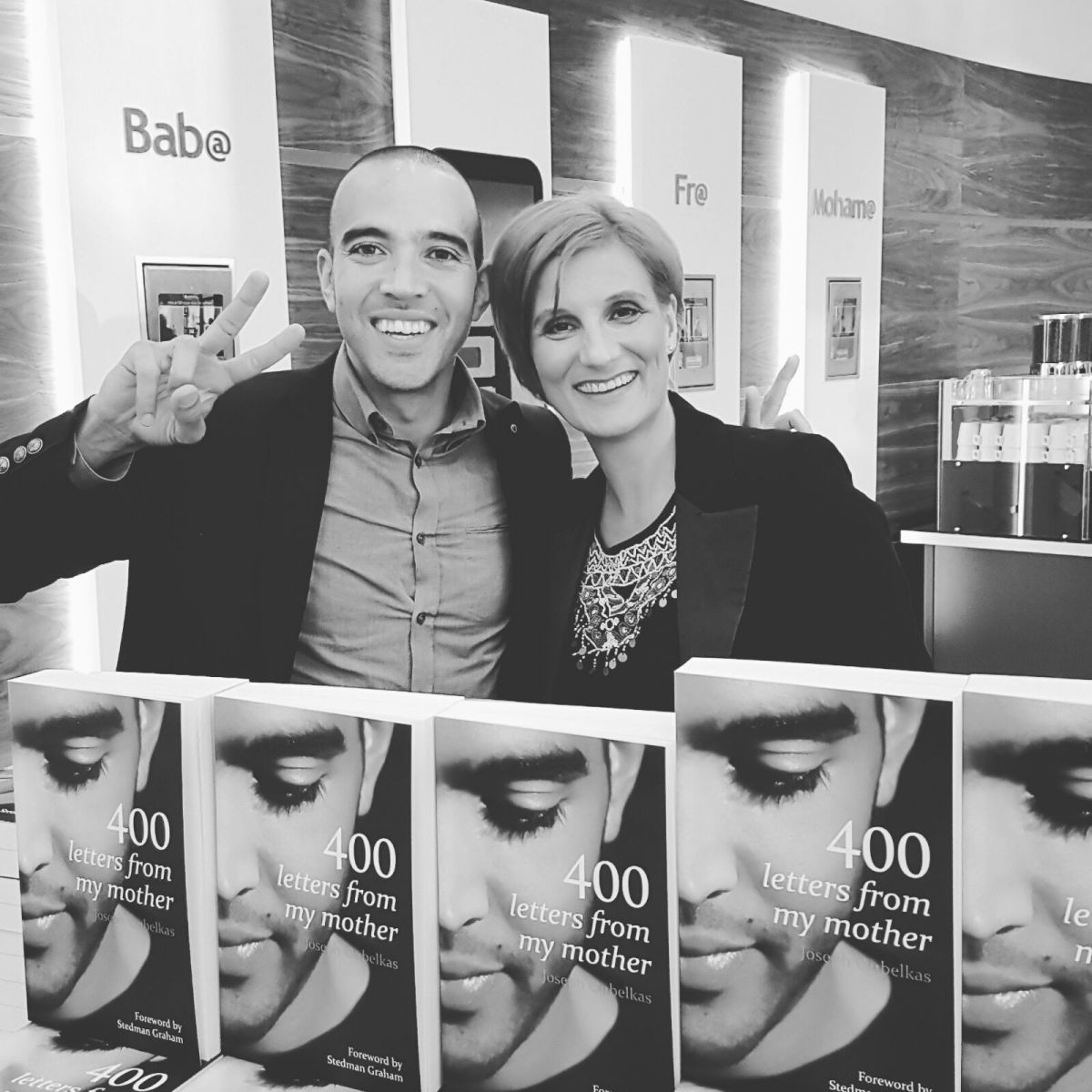 author Joseph Oubelkas and translator Anne Marie Westra at the book launch of 400 letters from my mother